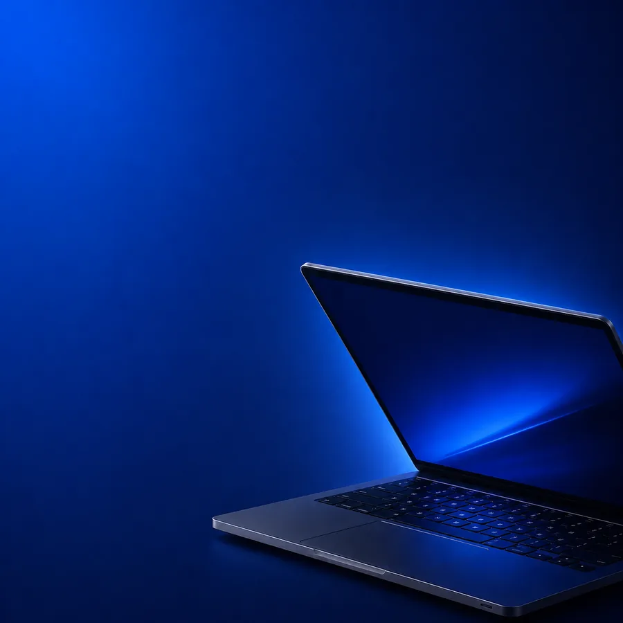 Computer portatile che rappresenta la creazione di siti web professionali