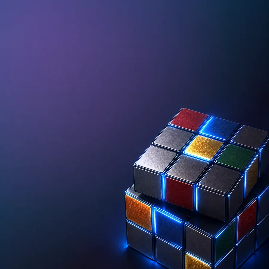 Cubo modulare che rappresenta l'intelligenza artificiale per le aziende